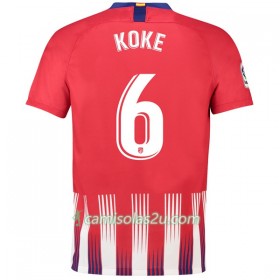 Camisolas de Futebol Atlético Madrid Koke 6 Equipamento Principal 2018/19 Manga Curta